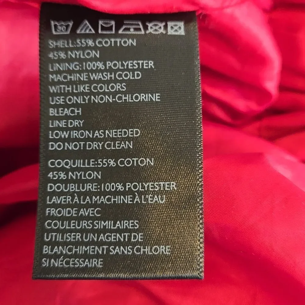 BDG Nylon Red Hooded Rain Jacket
